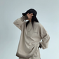 Gradient Loose Long Sleeve Top / Half Pants YLS0885