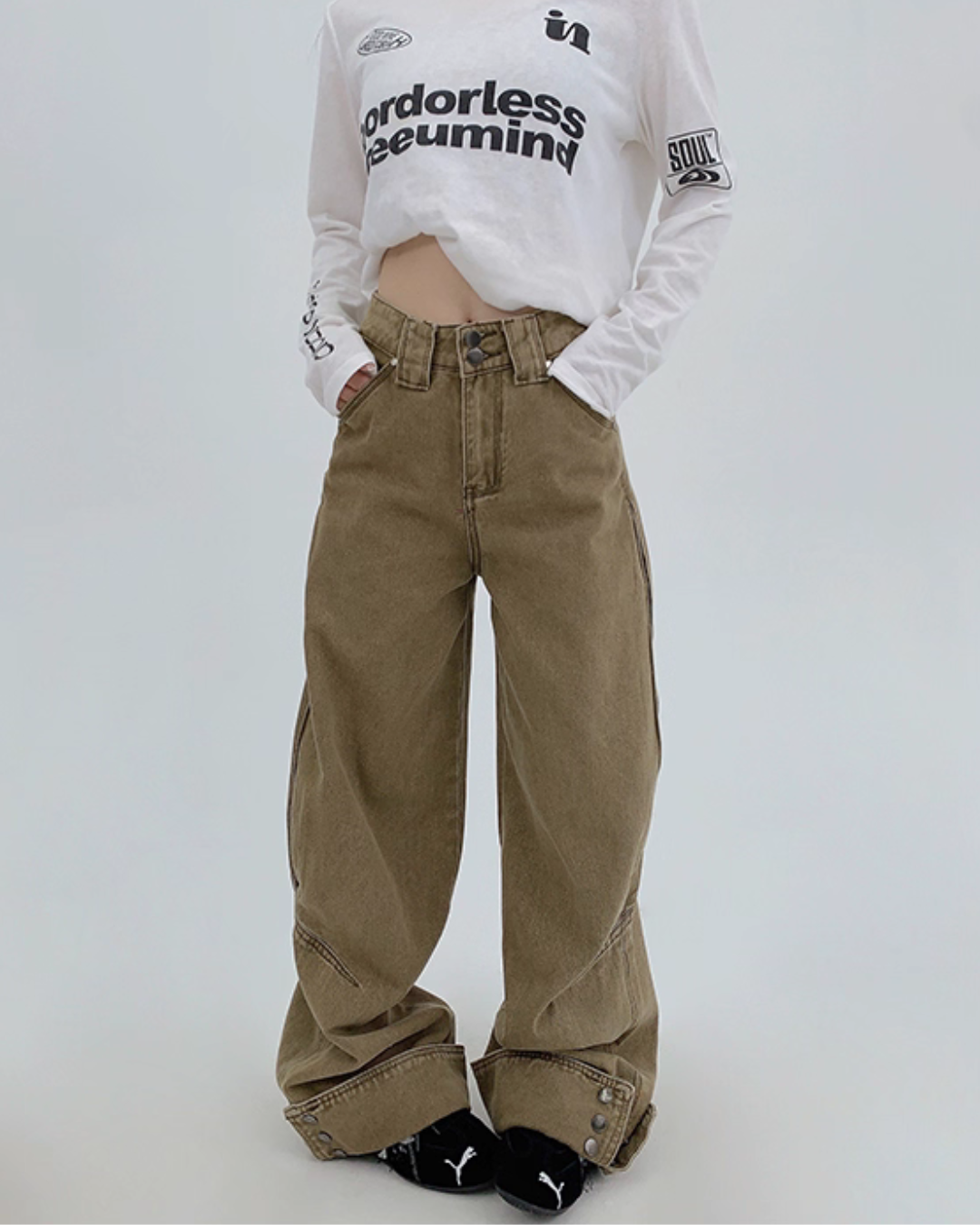 Vintage Straight Wide Pants YLS0972
