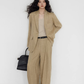 Stripe Design Blazer Jacket / Casual Wide Pants VAS0189