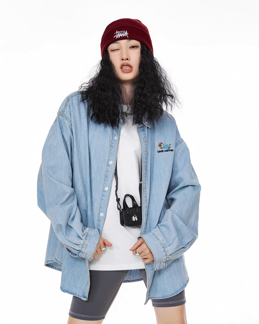 Retro Loose Silhouette Denim Shirt ICM0083