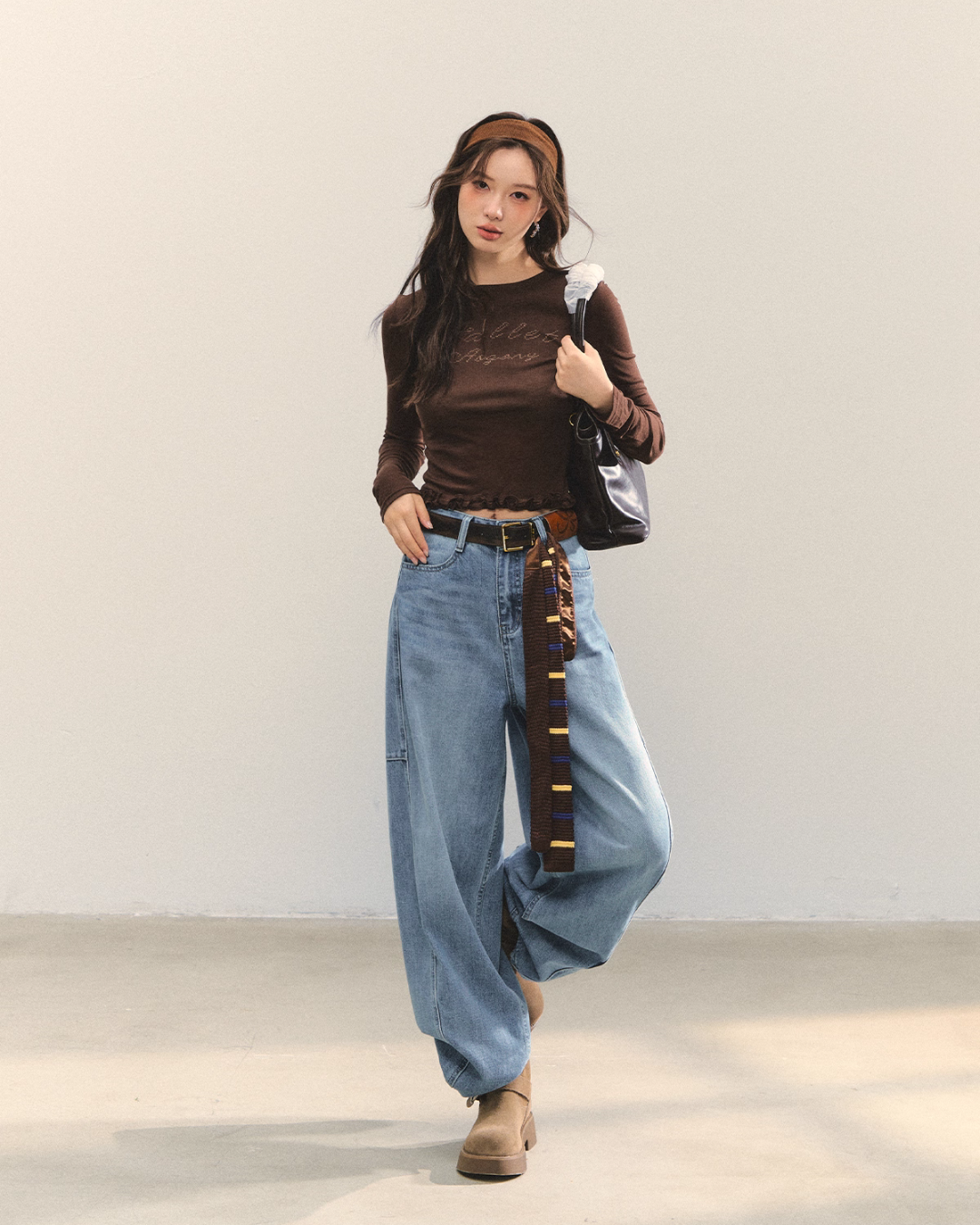 Retro Casual Khaki Jacket / Long-Sleeve Top ASG0052