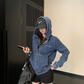 Denim Zip-Up Hoodie YLS1041