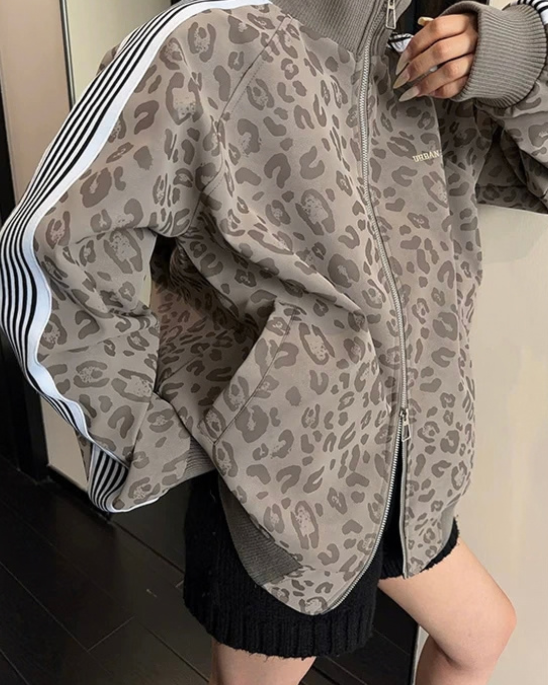 Sideline Leopard Track Jacket YLS1050