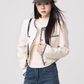 Color Contrast Stitch Tweed Jacket WDB0018