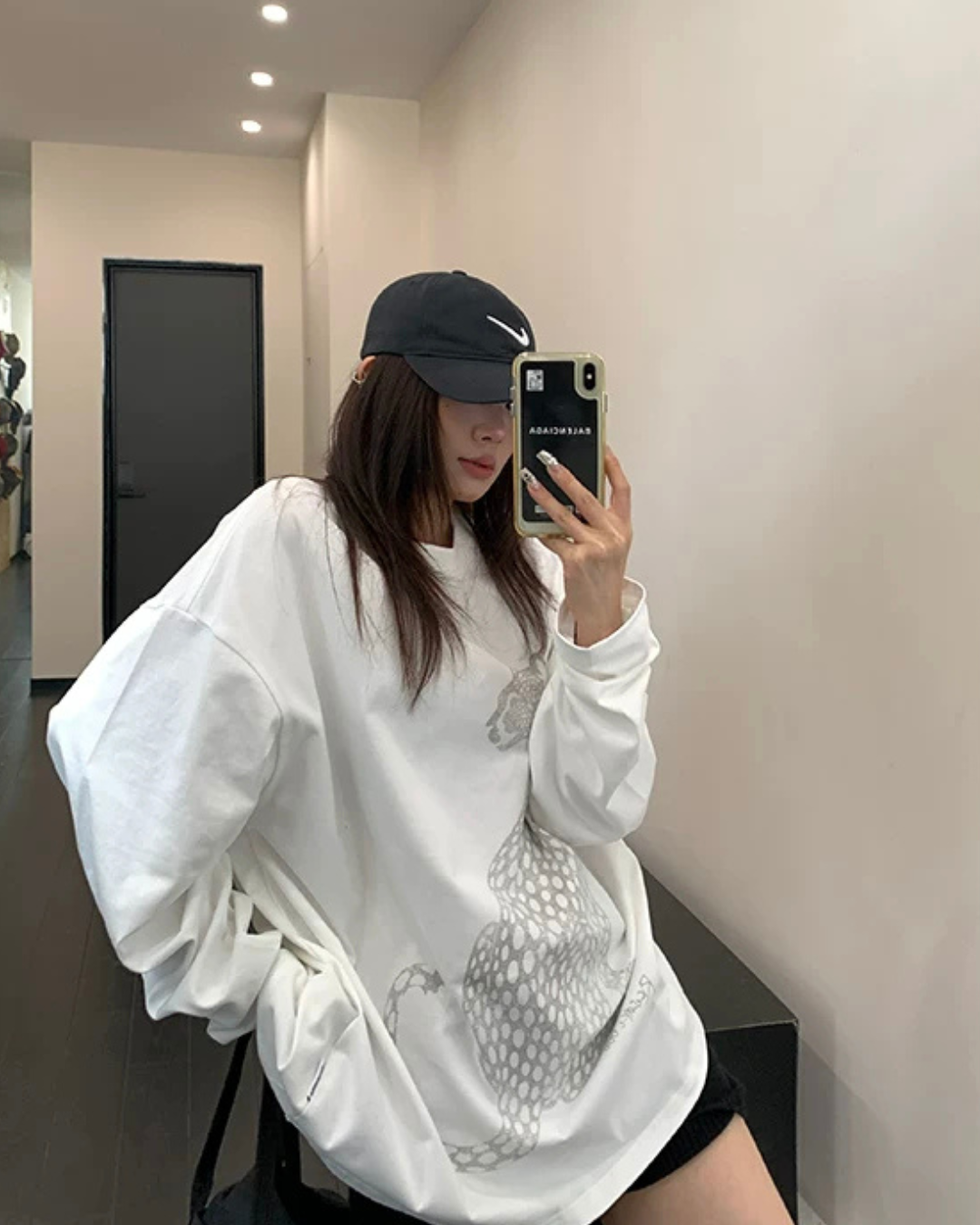 Tiger Print Long-Sleeve T-Shirt YLS1035