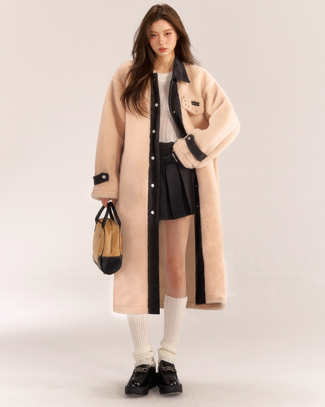 Denim Shearling Casual Coat  ASG0050