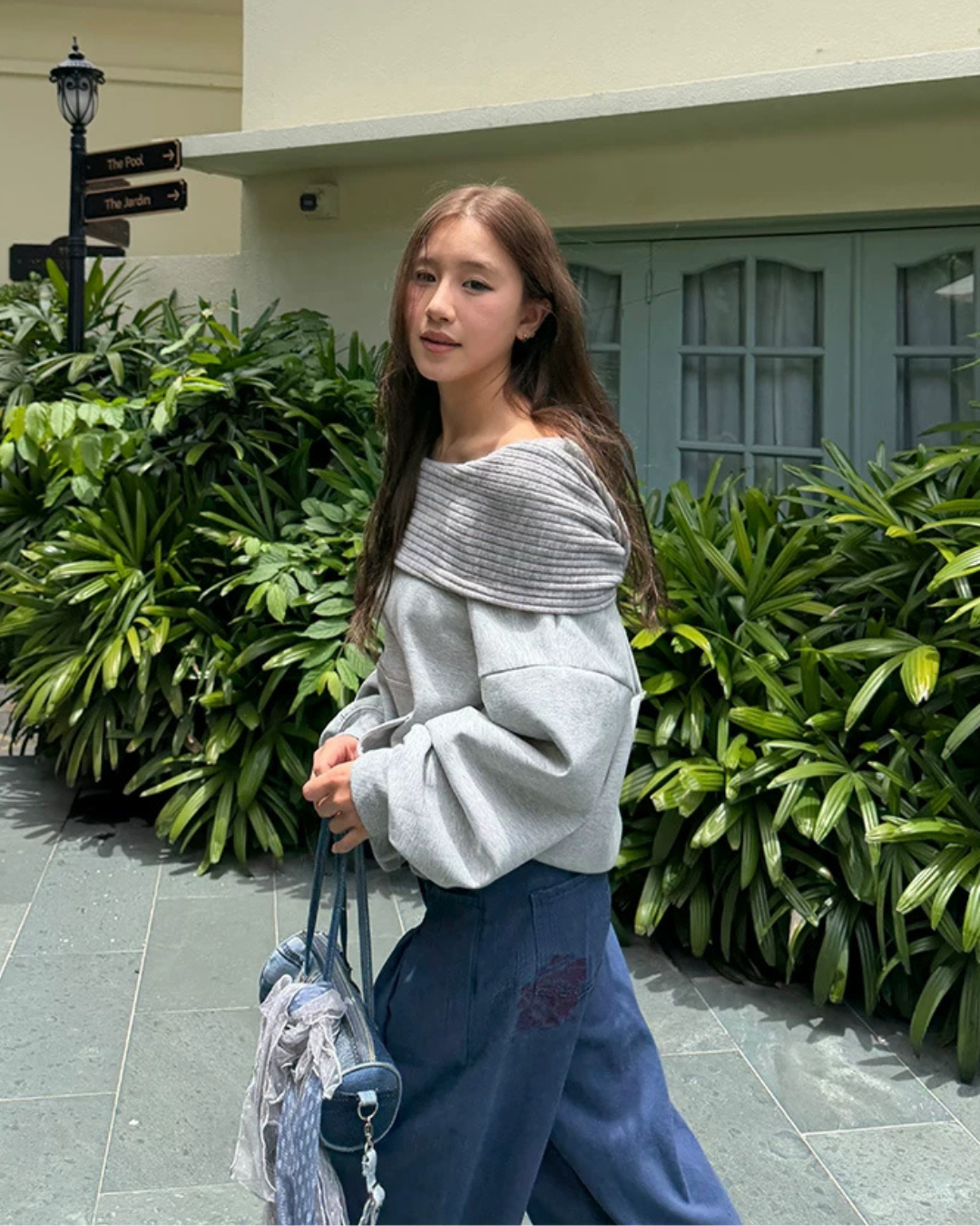 Off-Shoulder Sweatshirt Hoodie CYE0105