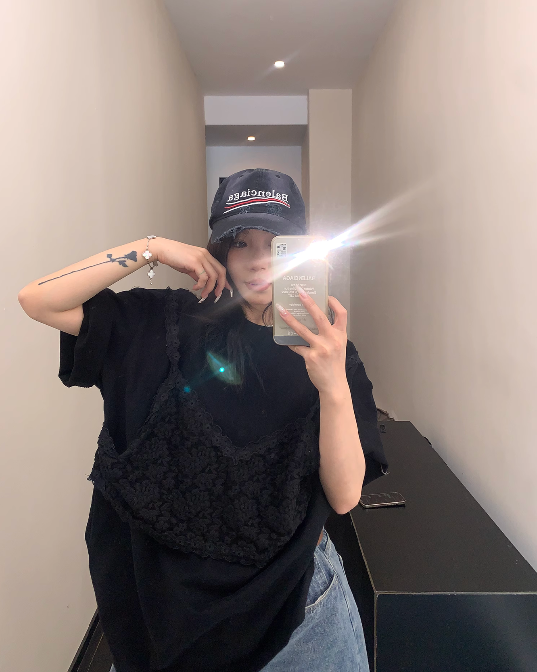 Race Bustier Layered Style T-shirt YLS0877