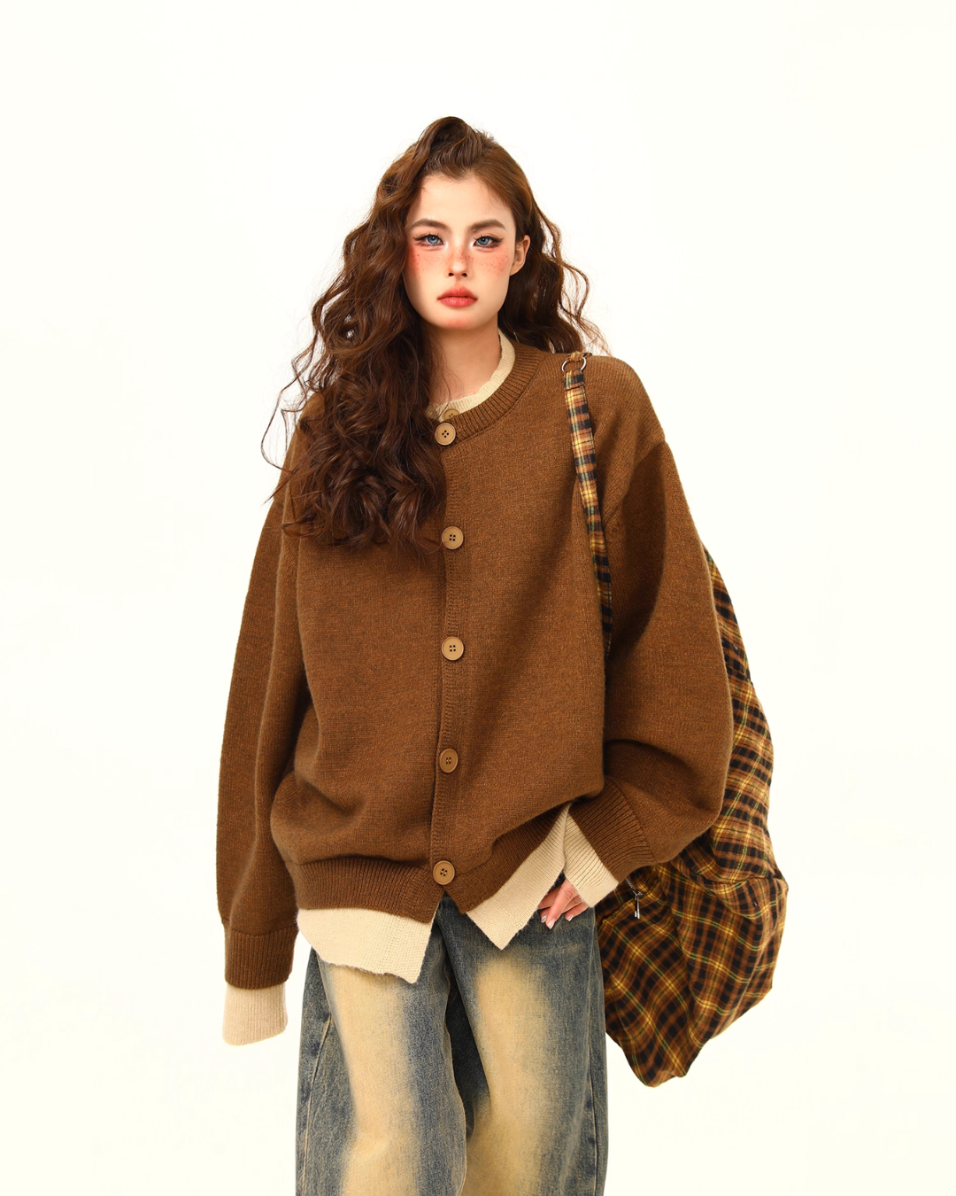 Round Neck Knit Cardigan WDZ0035