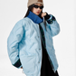 Color Block Collar Down Jacket ICM0108