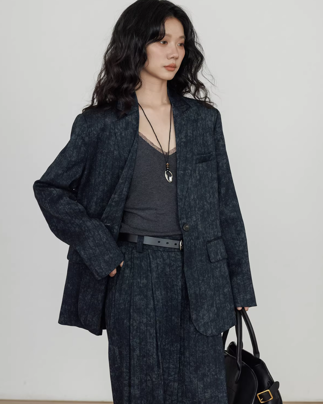 Linen Oversized Casual Jacket/Wide Pants VAS0181