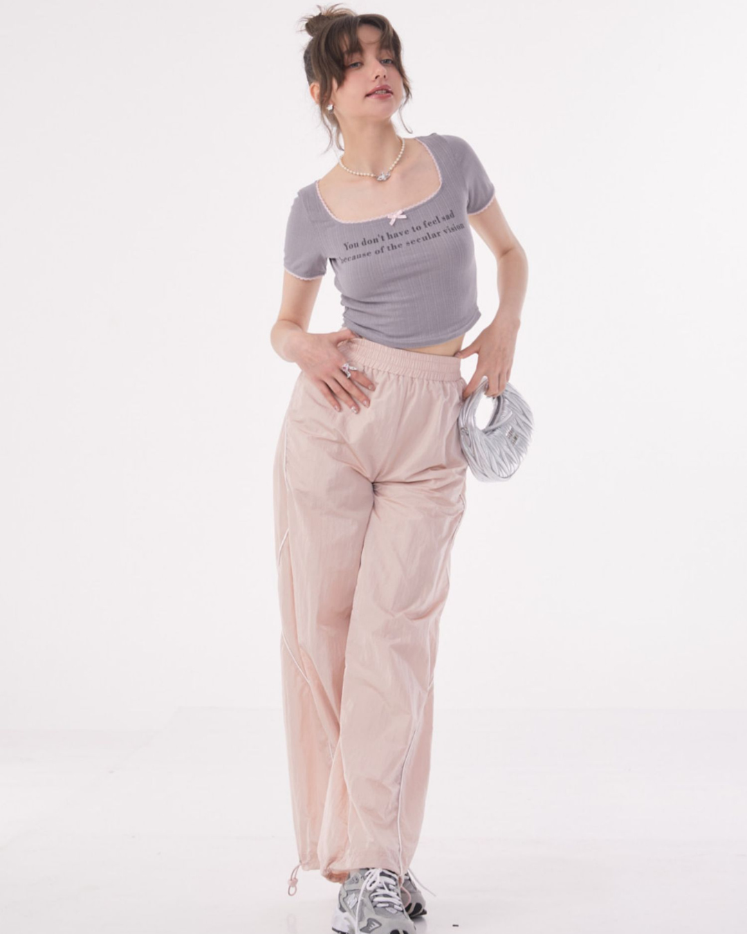 Side Wave Line Nylon Pants ZZF0208