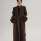 Fur Cuff Long Coat SRS0403