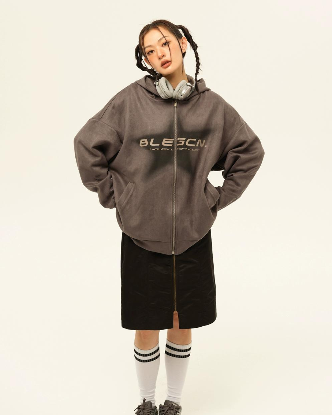 Street Loose Zip Hoodie EZK0010