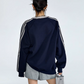 Vintage Striped Crew Neck Tops ICM0058