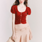 American Retro Ruffle High Waist Skirt GOU0102