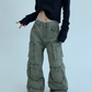 Pocket Design Wide Cargo Pants YLS0889