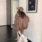 Vintage Leather Faux Fur Jacket YLS1005