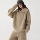 Half-Zip Knit Top / Loose Wide Pants ACS0336