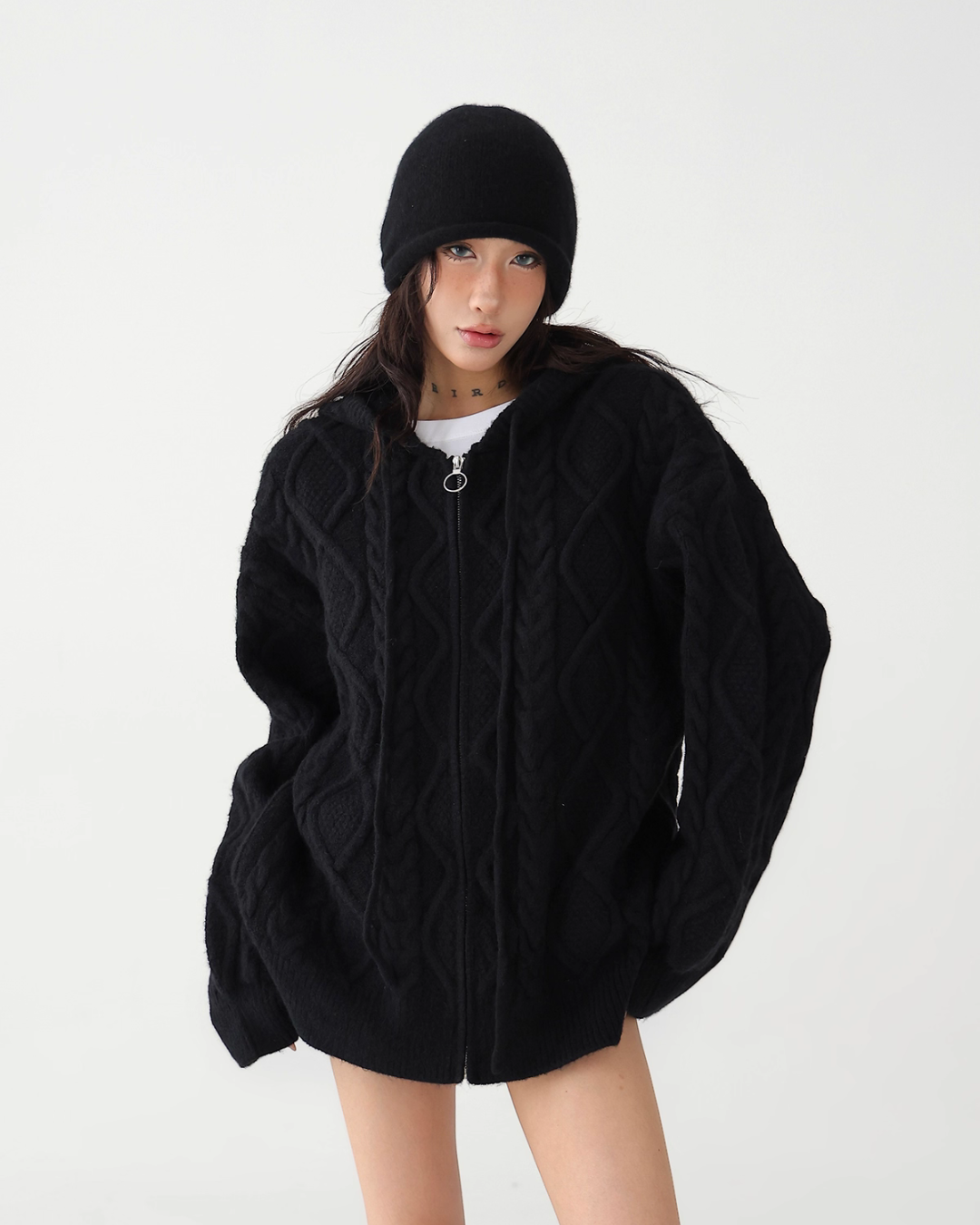 Cable Knit Hoodie ACS0280