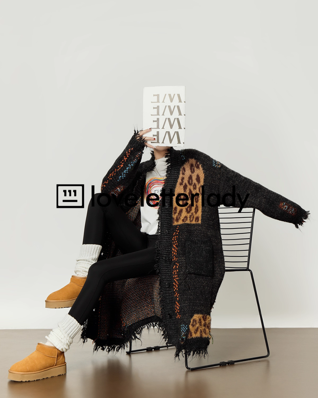 V-Neck Random Knit Cardigan LLA0537