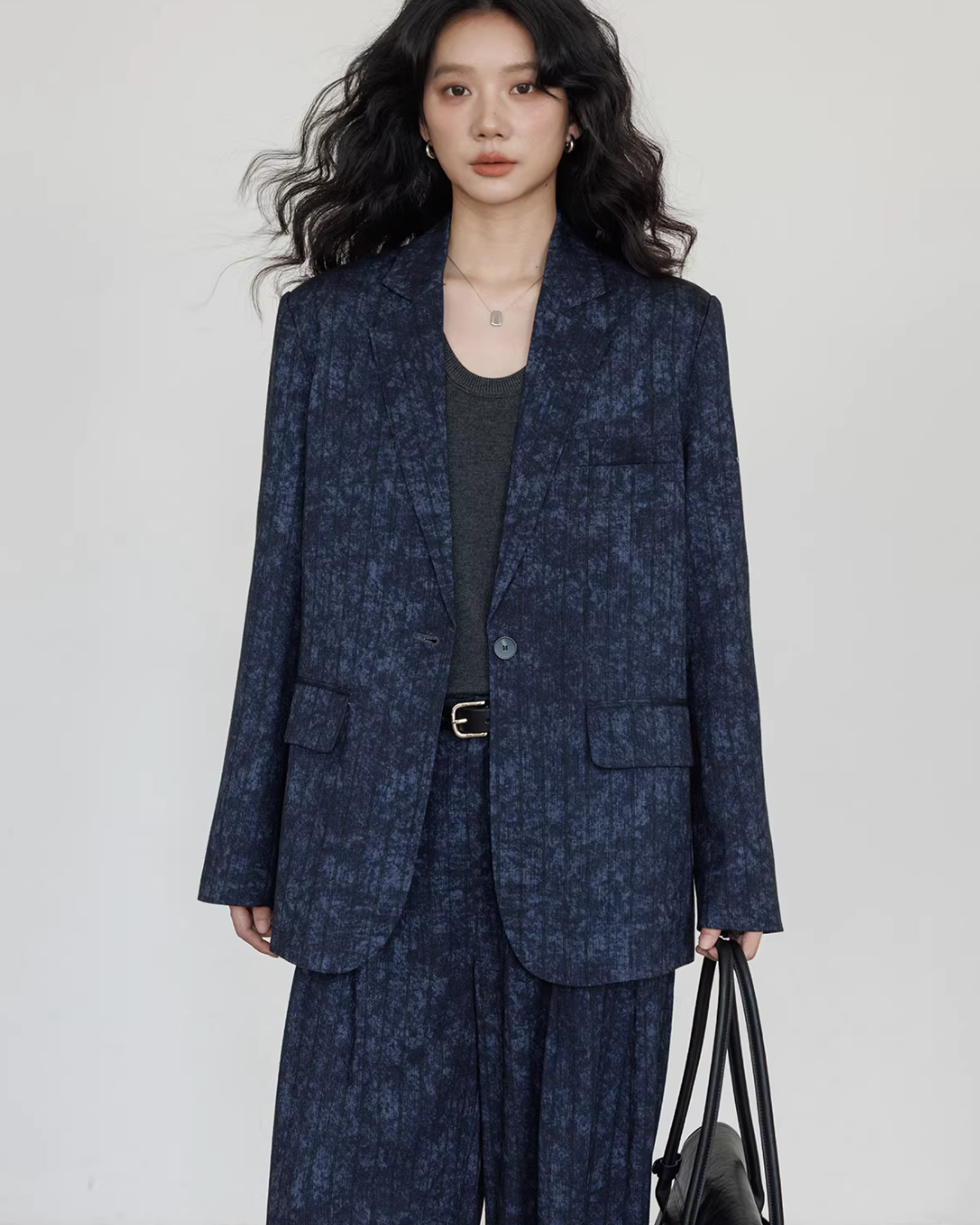 Linen Oversized Casual Jacket/Wide Pants VAS0181