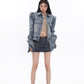 Wide Shoulder Vintage Denim Jacket CCS0030