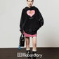 Heart Tiger Retro Hoodie / Pink Mini Skirt LLA0594