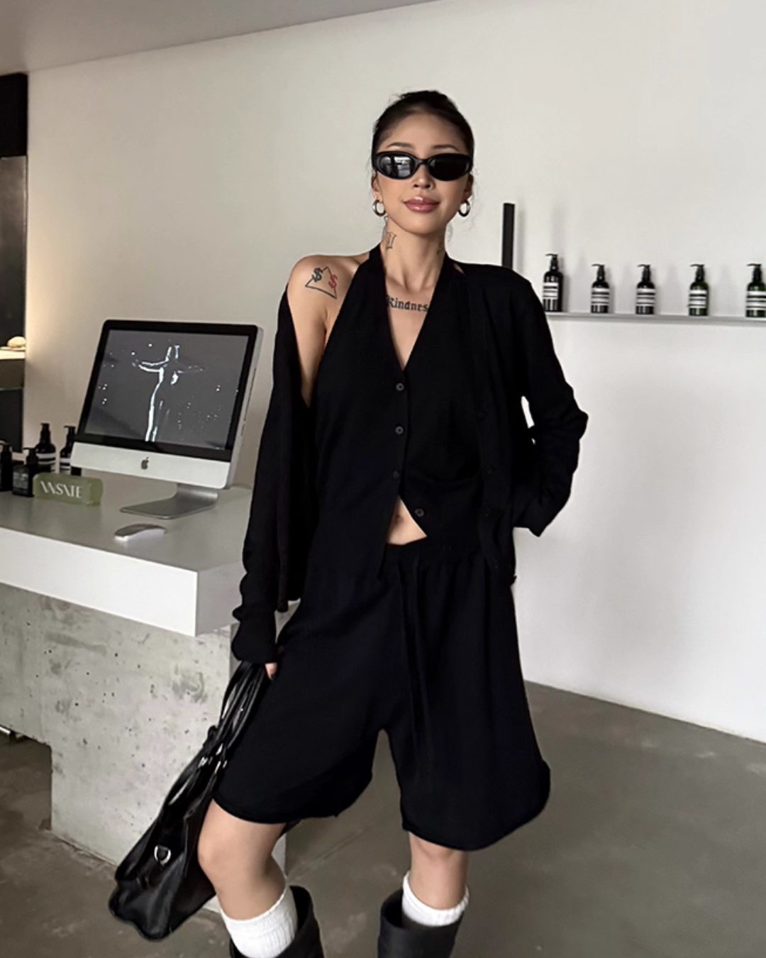 Long Sleeve Top / Short Pants / Halter Neck Top ZRS0081