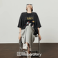 Vintage Print Short-Sleeve T-Shirt / Sweat Long Skirt LLA0653