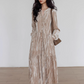 V-Neck Velvet Long Dress VAS0144