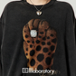 Vintage Printed Long-Sleeve T-Shirt / Leopard Skirt LLA0663