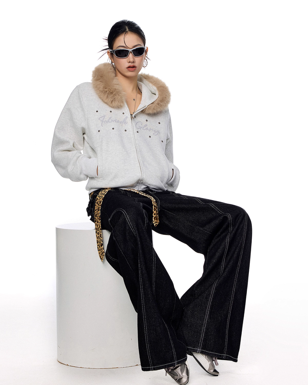 Fur Hood Zip Hoodie ICM0093
