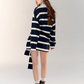 Border Half Button Dress ASG0018