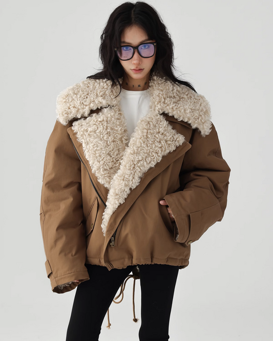 Big Lapel Reversible Wool Jacket ACS0194