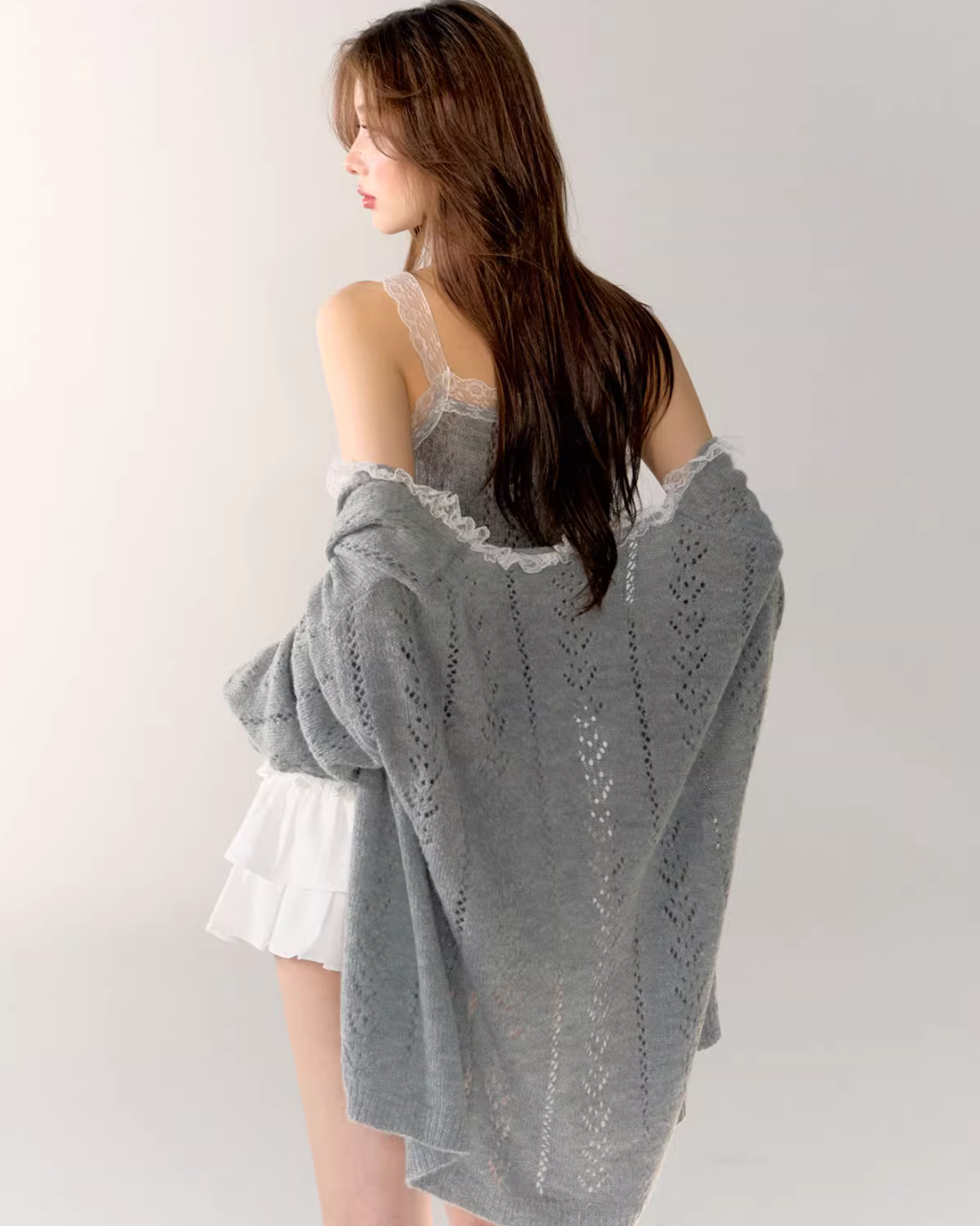 Lace Knit Cardigan / Lace Knit Camisole ASG0063