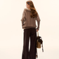 Fur Collar Cable Knit Top ASG0077