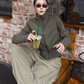 Knit Panel Quilted Knit Jacket WWP0019