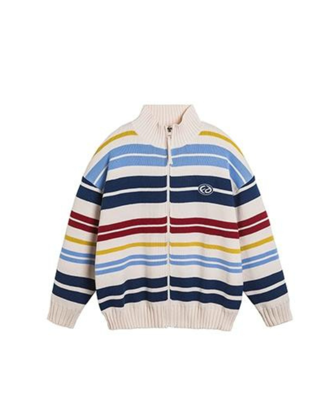 Retro Turtleneck Border Cardigan EZK0002