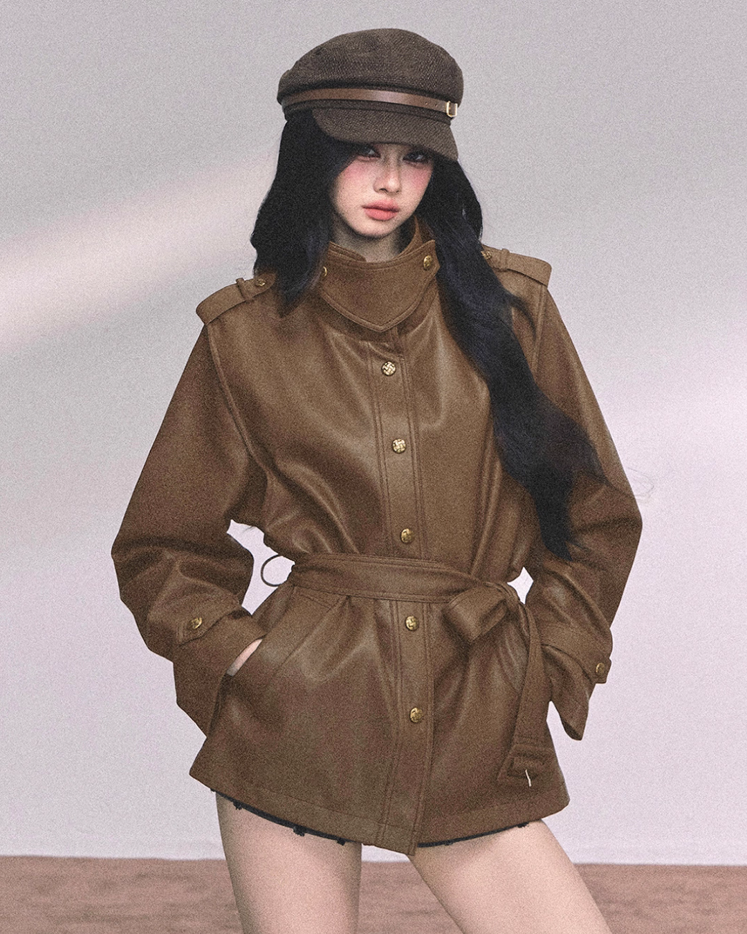 Retro Oversized Leather Jacket LAS0048