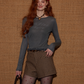 Retro Casual Khaki Jacket / Long-Sleeve Top ASG0052