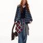 Striped Cat Ear Hoodie / Layered-Style Design Shirt ASG0076