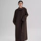 Tie Collar Long Coat SRS0384