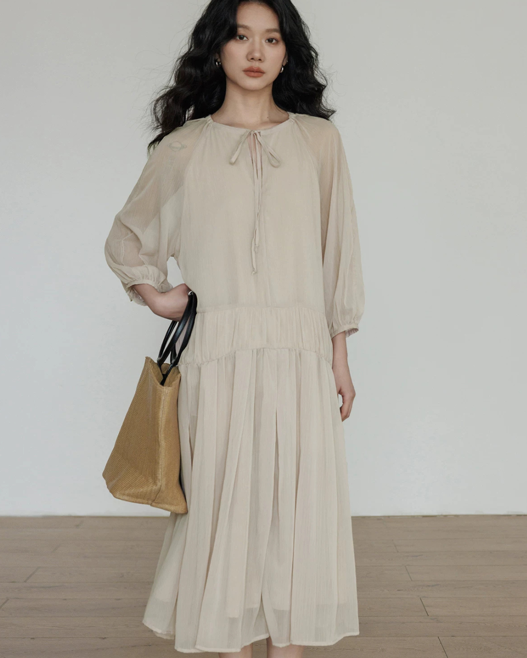 Feminine Tiered Long Dress VAS0197