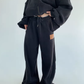 Fleece Zip-Up Hoodie / Fleece Wide Pants YLS1016