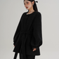 Collarless Belt Coat SRS0374