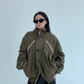 Stand Collar Balloon Sleeve Jacket YLS0921