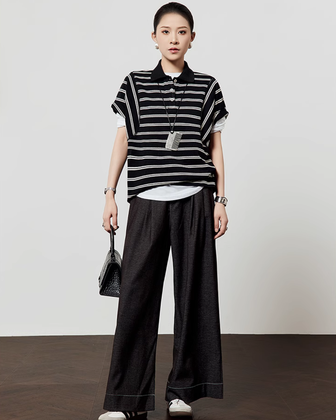 Border Pattern Polo Shirt LLA0474