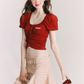 American Retro Ruffle High Waist Skirt GOU0102