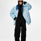 Color Block Collar Down Jacket ICM0108